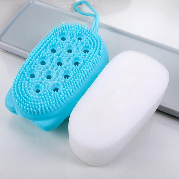 1448 Silicone Bubble Bath SPA Super Soft Body Scrubbing Brush - SkyShopy
