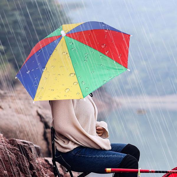 1445 Hands Free Umbrella Hat to Protect from Sun & Rain - SkyShopy