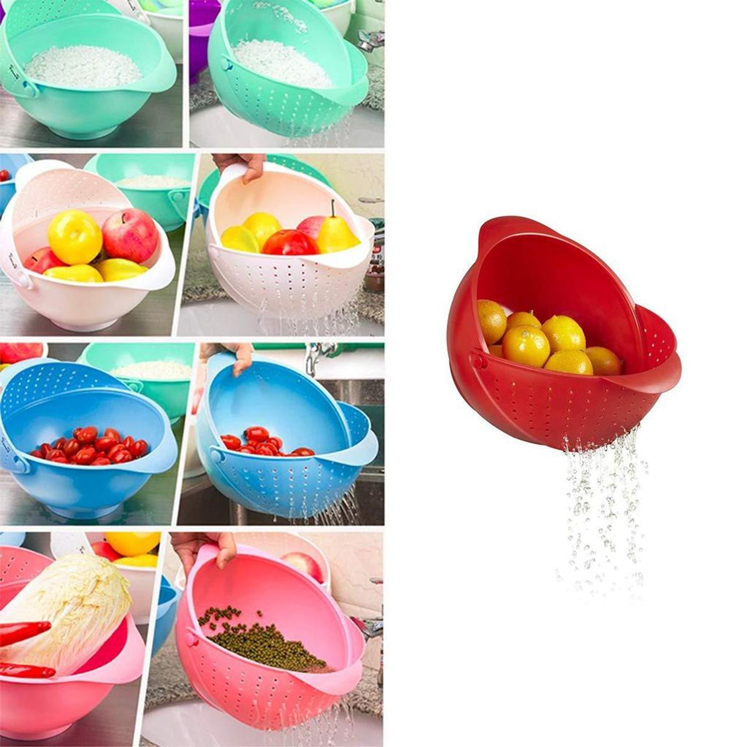 2655 Washing Bowl and Washing Utensil for Household Purposes Like Cleaning Fruits and Vegetables Etc.