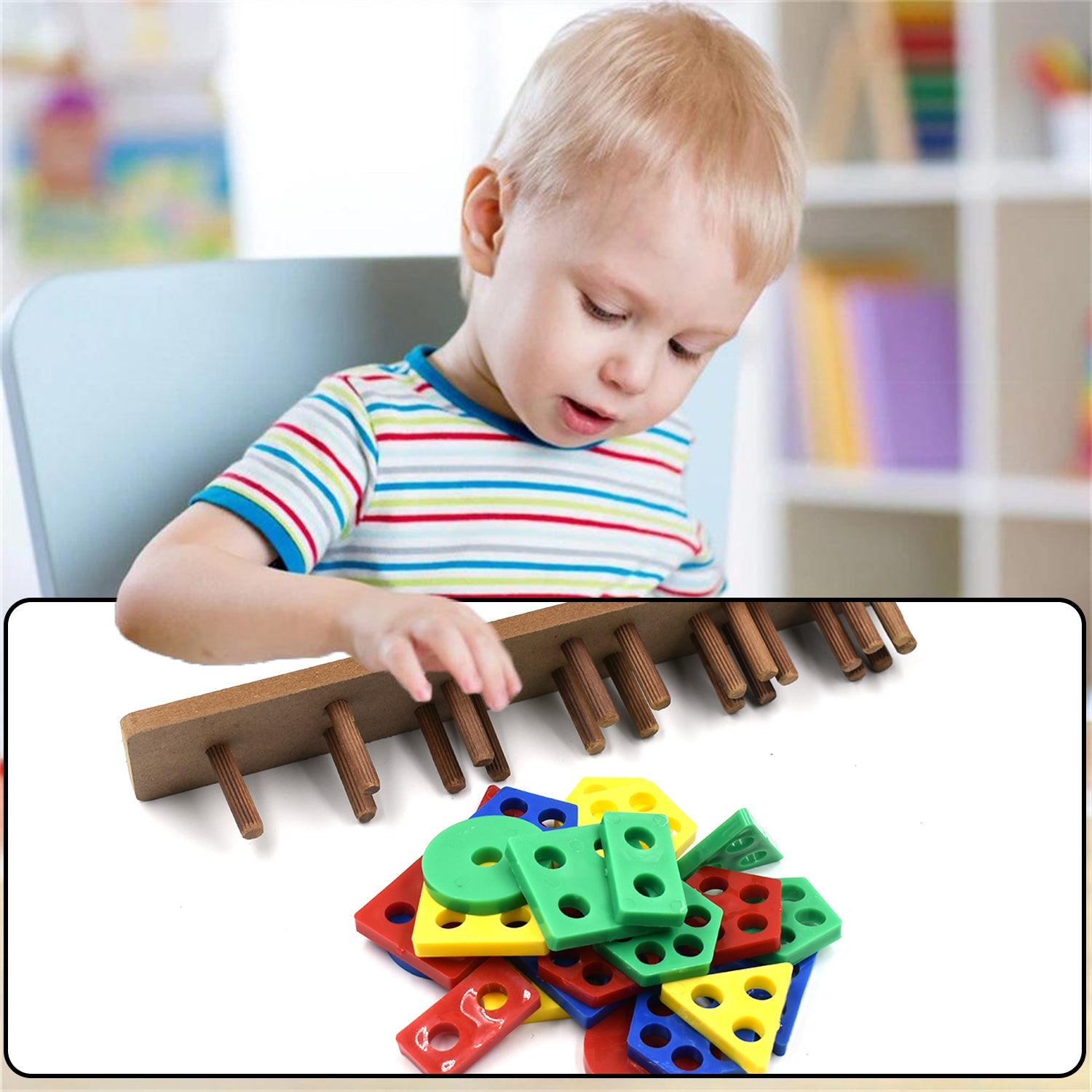 3922 Geometrix Board used in all kinds of household and official places specially for kids and children for their playing and enjoying purposes. freeshipping - DeoDap