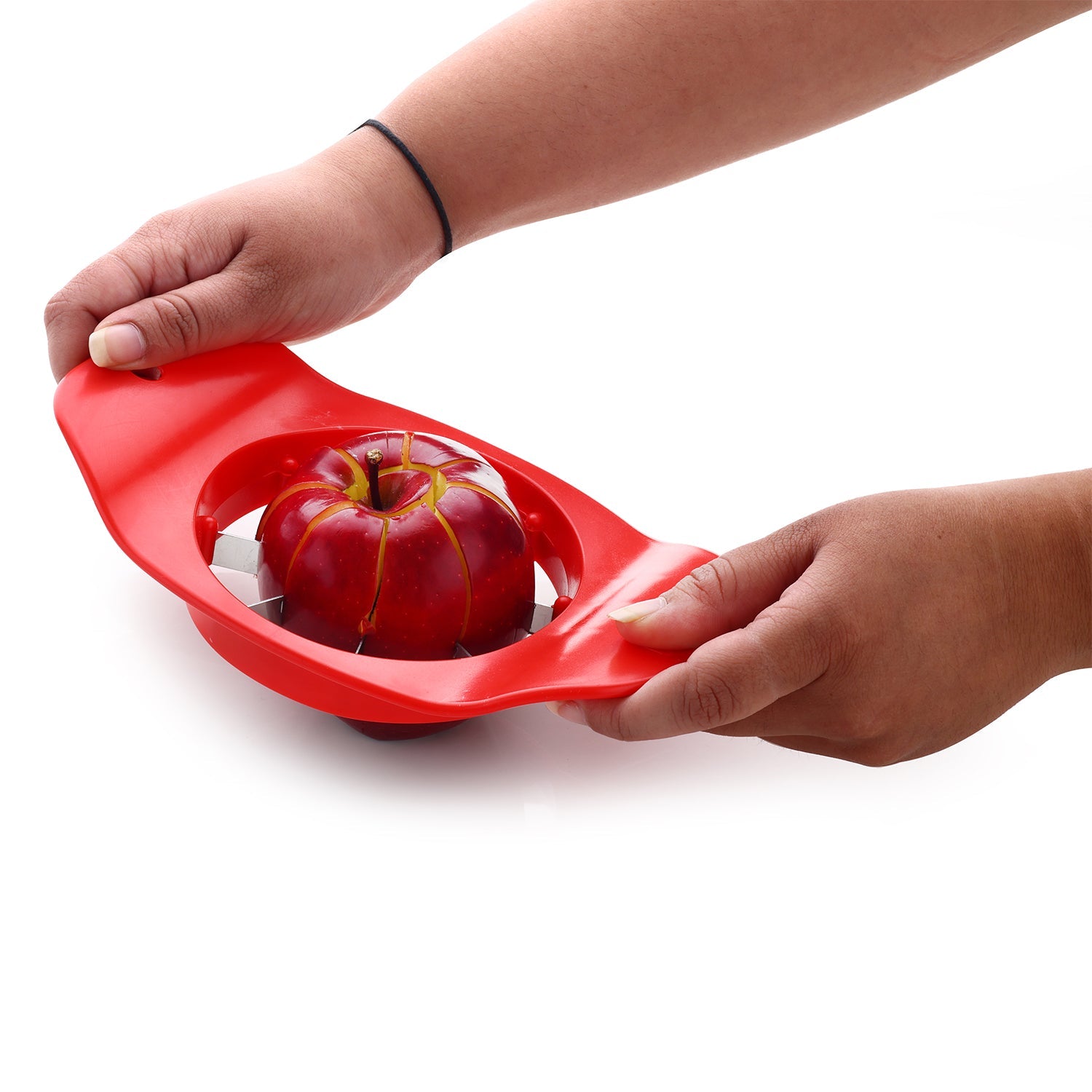 8124 Ganesh Plastic & Stainless Steel Apple cutter  (colors may vary) DeoDap