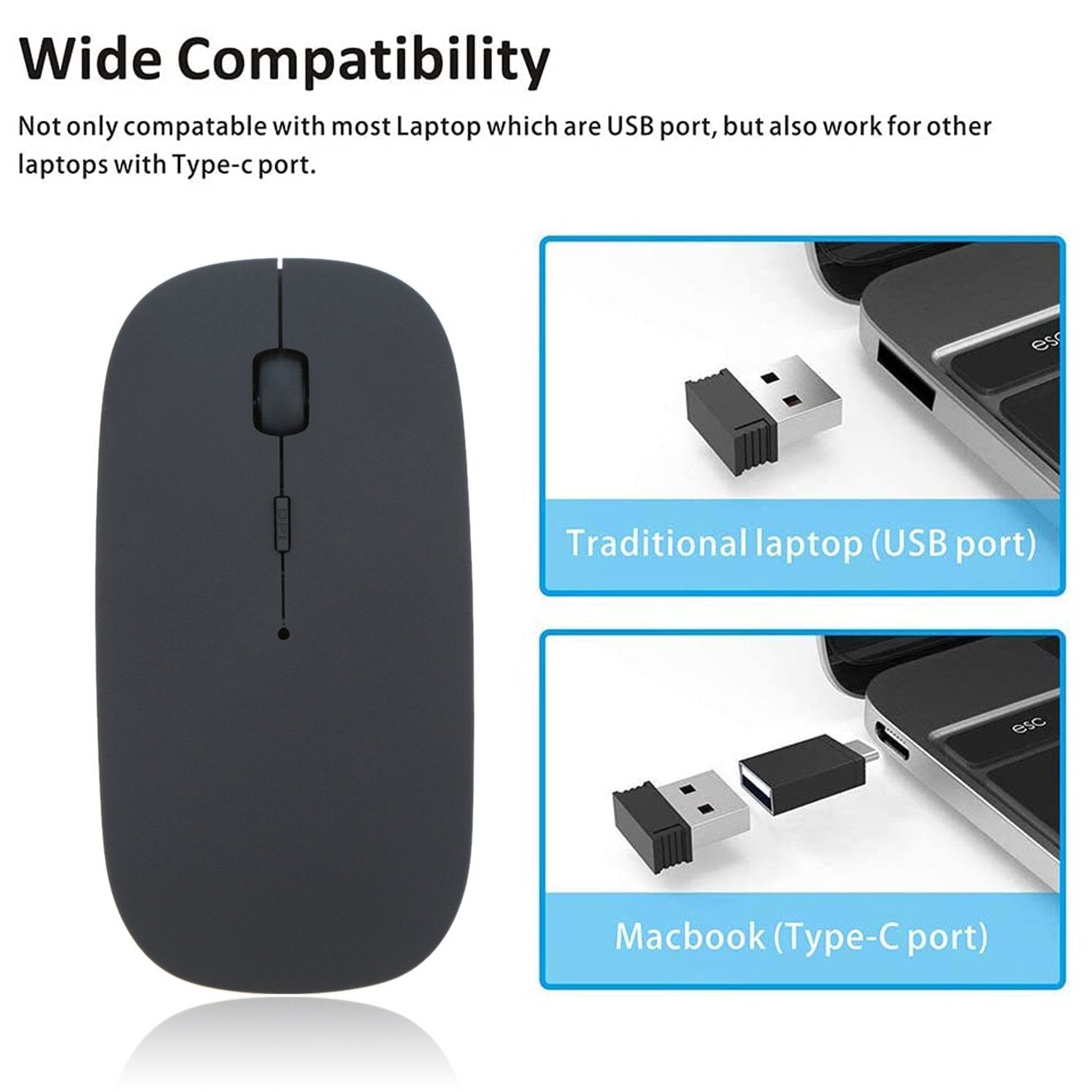 6077 Wireless Mouse for Laptop/PC/Mac/iPad pro/Computer