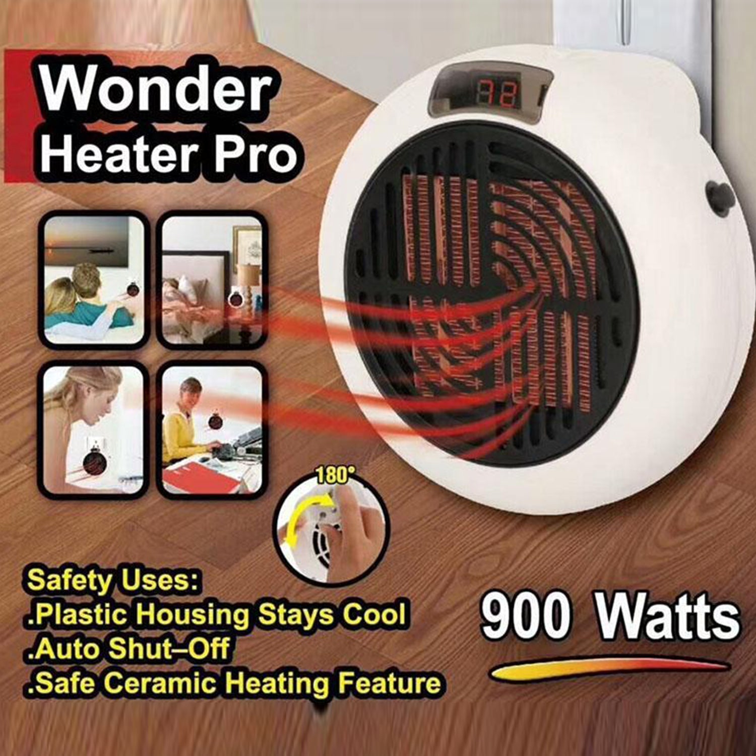 6117 Portable Heater 900W used in rooms, offices and different-different departments
