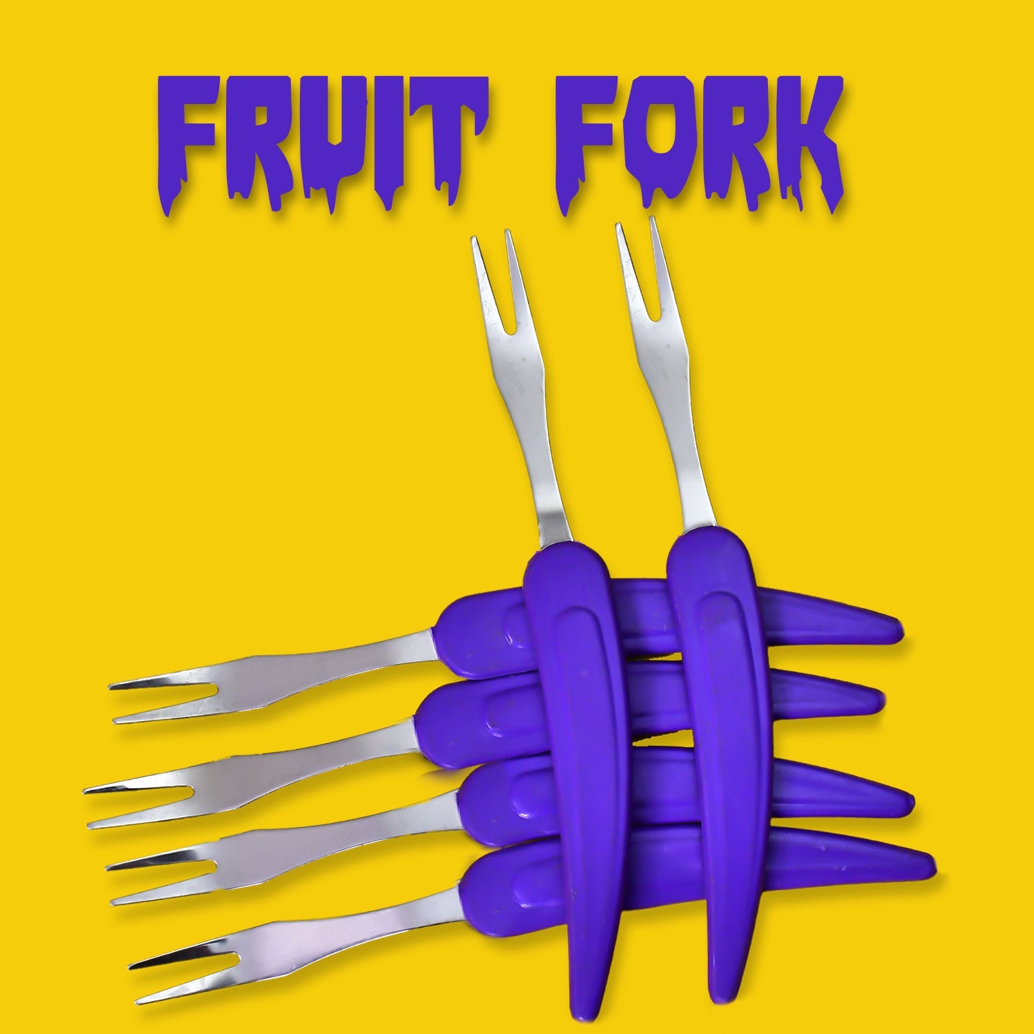 2401 Vegetable Fruit Fork Spoon Set Food Grade Salad Dessert Cake Pastry Fruit Fork Choice for Home Decor DeoDap