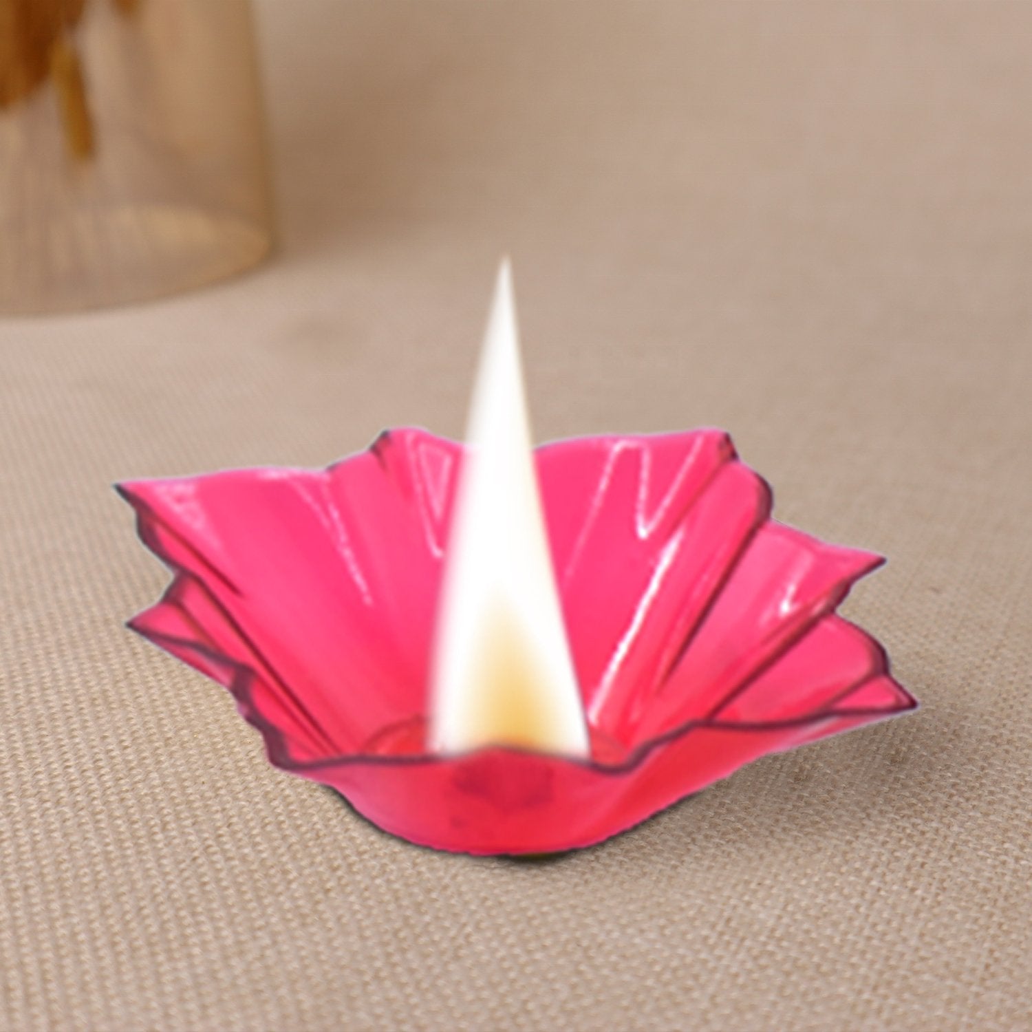 6004 Plastic Candle Cup with Multi Shape  (Multicolor)