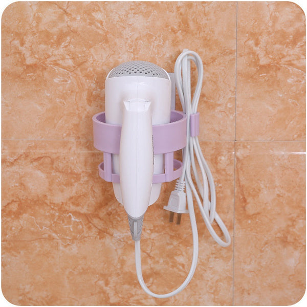 1444 Self Adhesive Hair Dryer Holder Bathroom Wall Storage Shelf Organizer Stand DeoDap