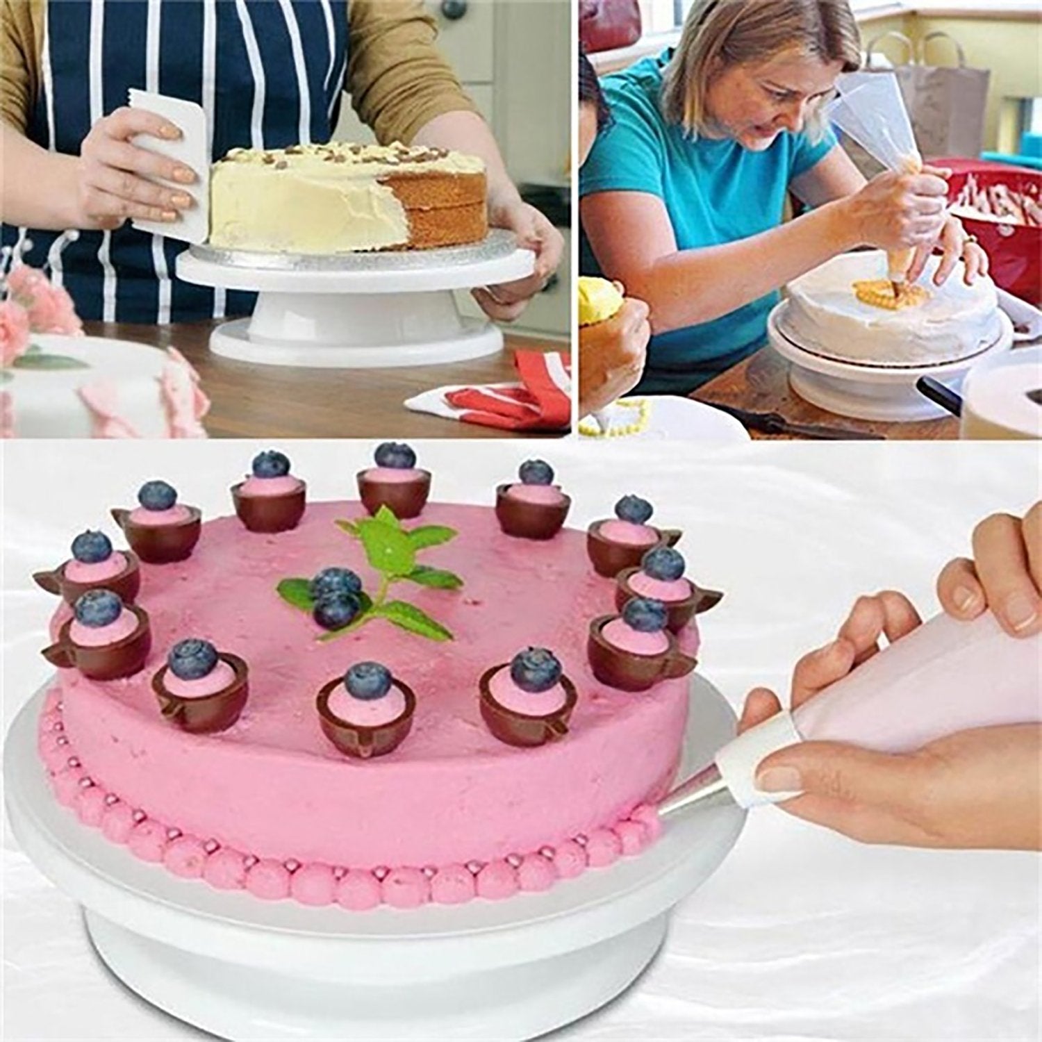2540 Rotating Cake Stand for Decoration and Baking ( 28 Cm) - DeoDap