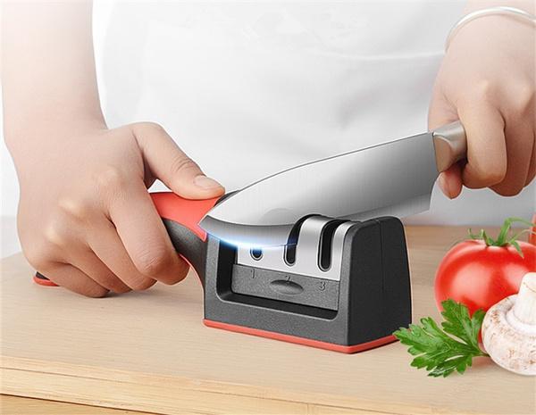 2306 Manual Knife Sharpener 3 Stage Sharpening Tool for Ceramic Knife and Steel Knives - SkyShopy