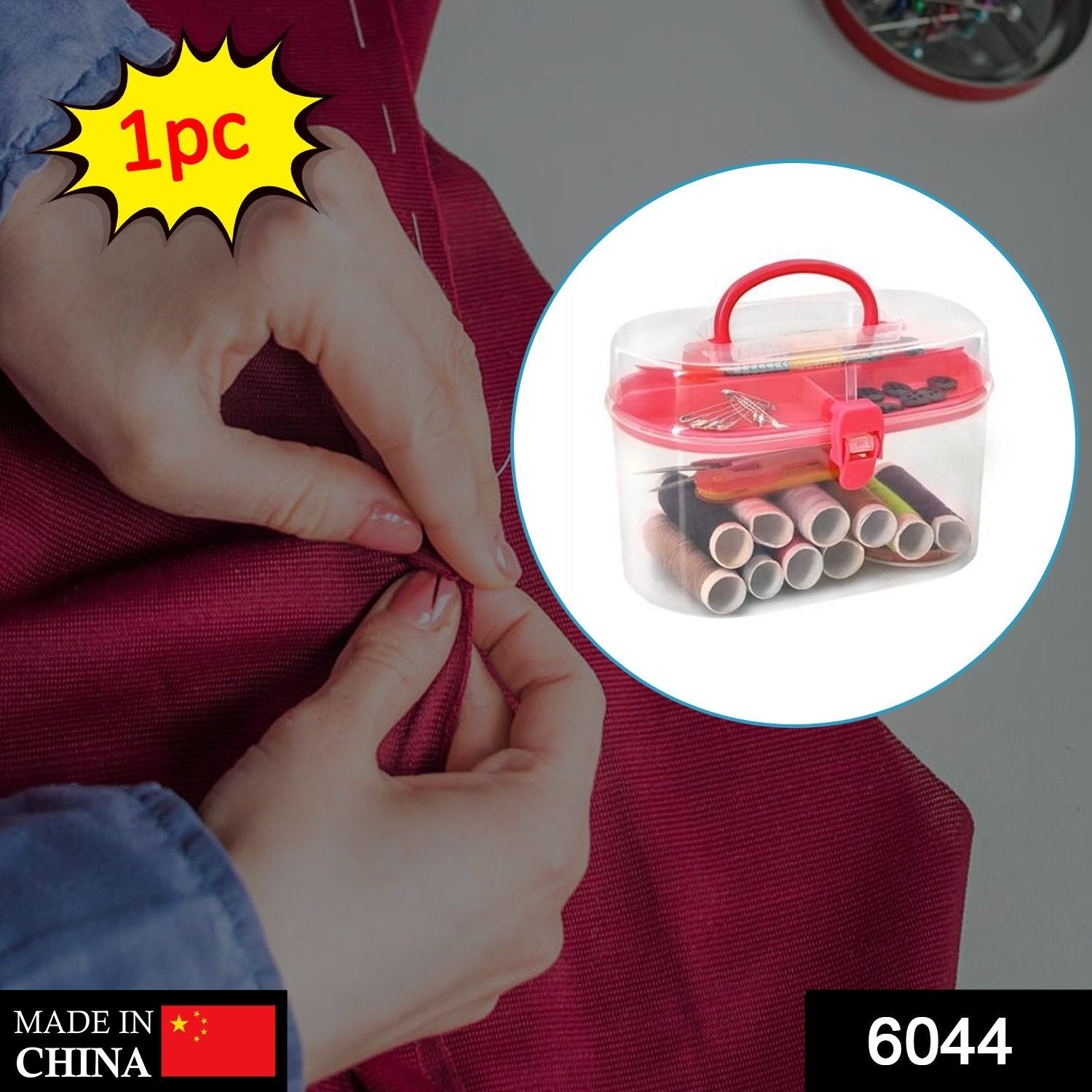 6044 Portable Travel Sewing Kits Box