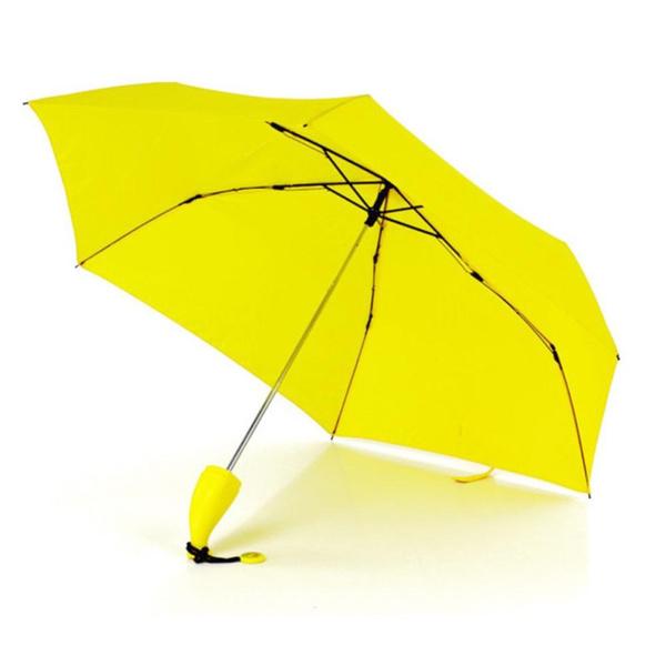 1639 Stylish Banana Shaped Mini Foldable Umbrella - SkyShopy