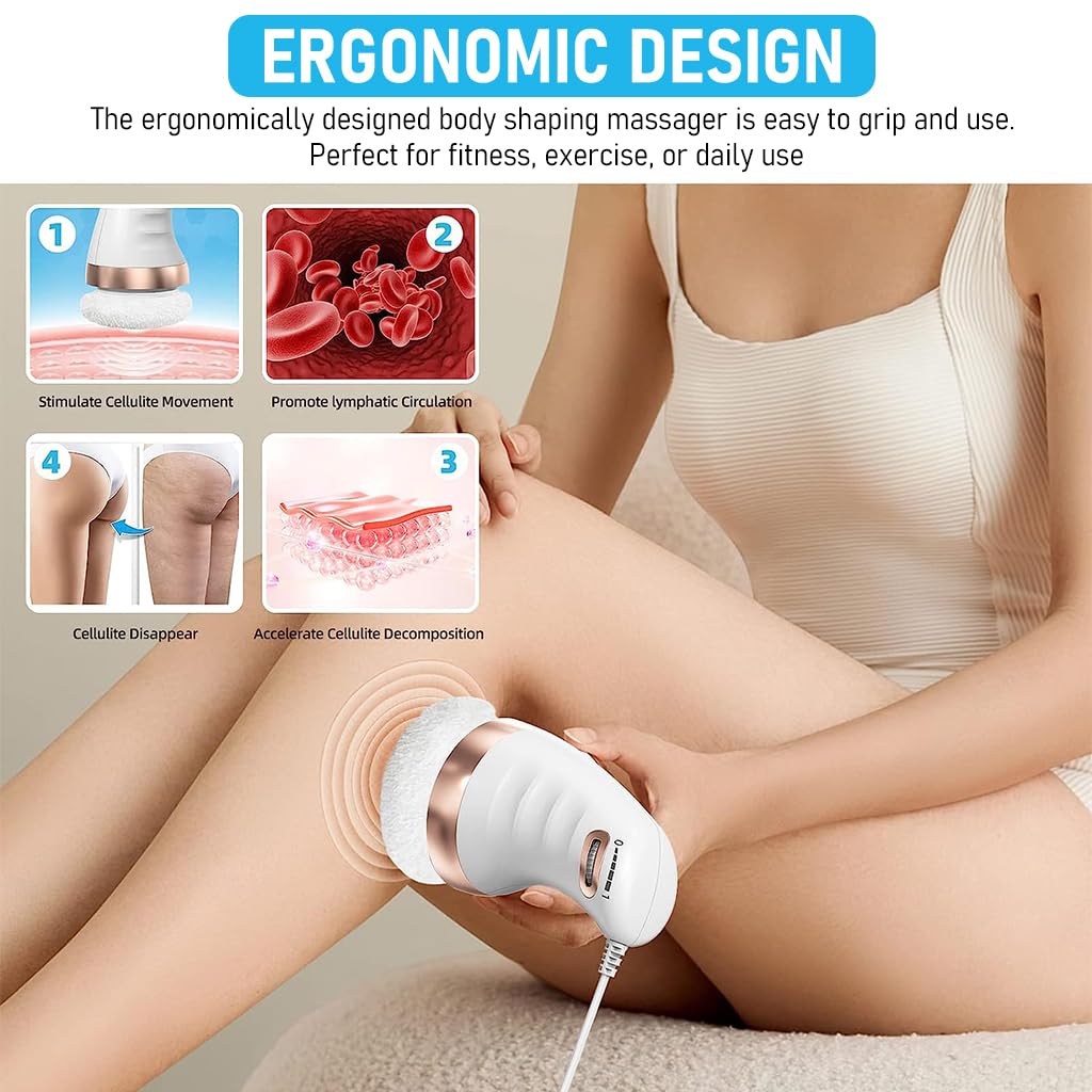 SkyShopy Body Massager Electric Shoulder Back Massager Full Body Massager for Neck, Back, Arm, Lumbar, Leg Viberation Muscle Massager with Stepless Adjustment Knob Beauty Sculpt Massager