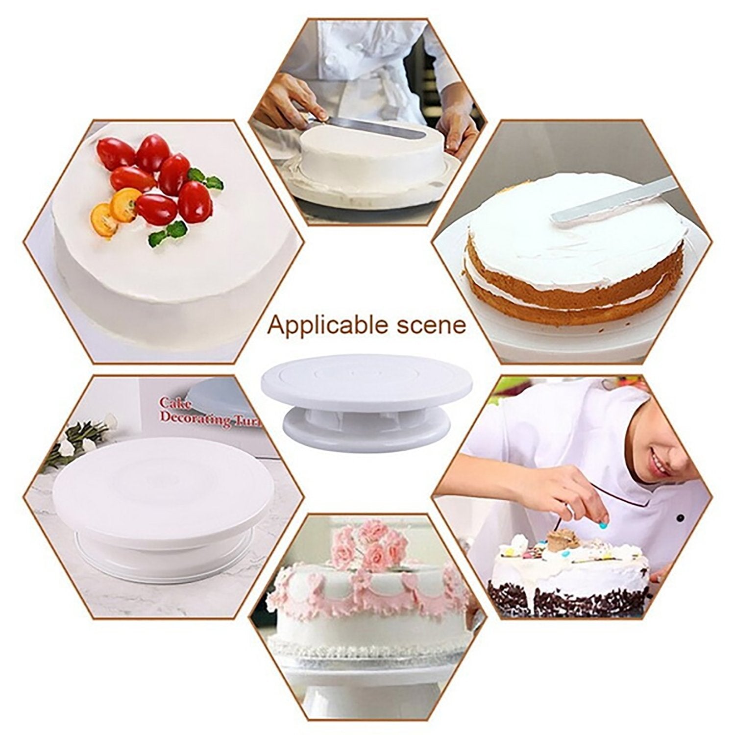2540 Rotating Cake Stand for Decoration and Baking ( 28 Cm) - DeoDap