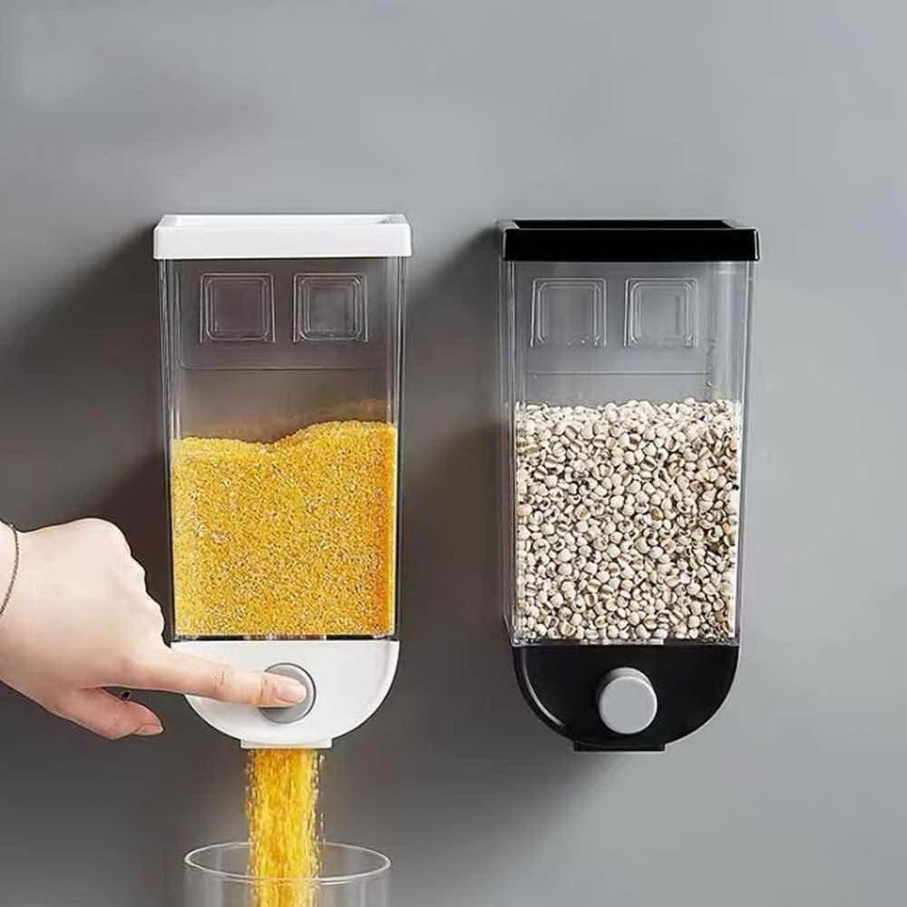 2325 Wall Mounted Cereal Dispenser Tank Grain Dry Food Container (1500ML) (Multicolour) - SkyShopy