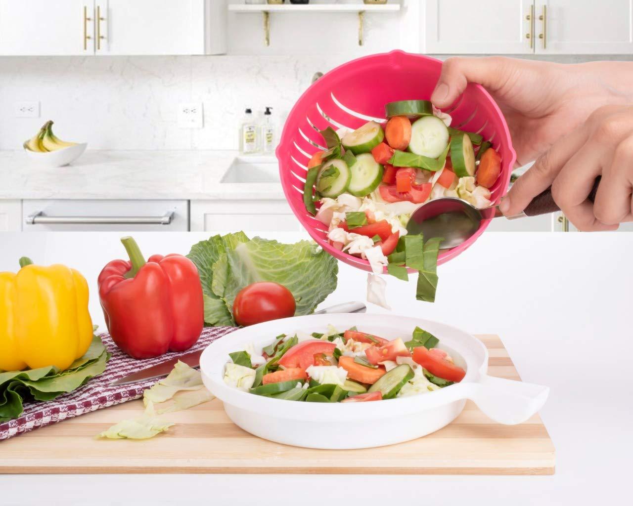 2476 Multipurpose Salad Cutter Bowl Easy to 60 Seconds Salad Maker Kitchen Tools - SkyShopy