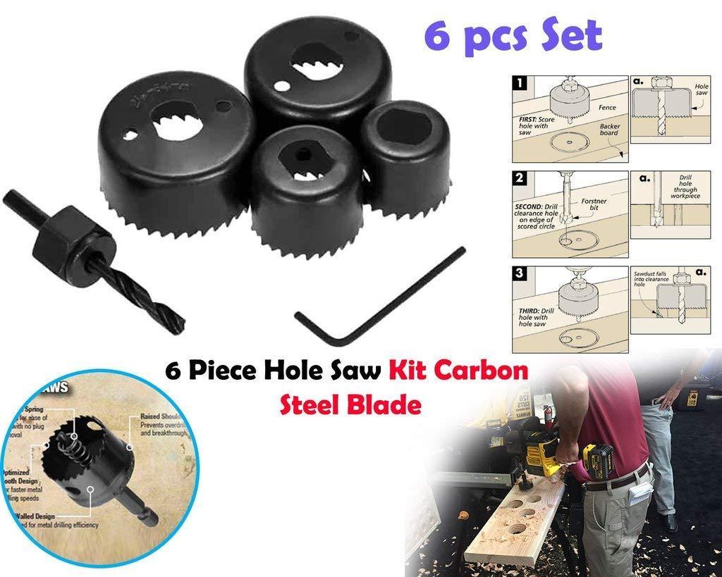 0433 Hole Saw Set Drill Bit set 32mm/38mm/44mm/54mm (6 pcs) - SkyShopy