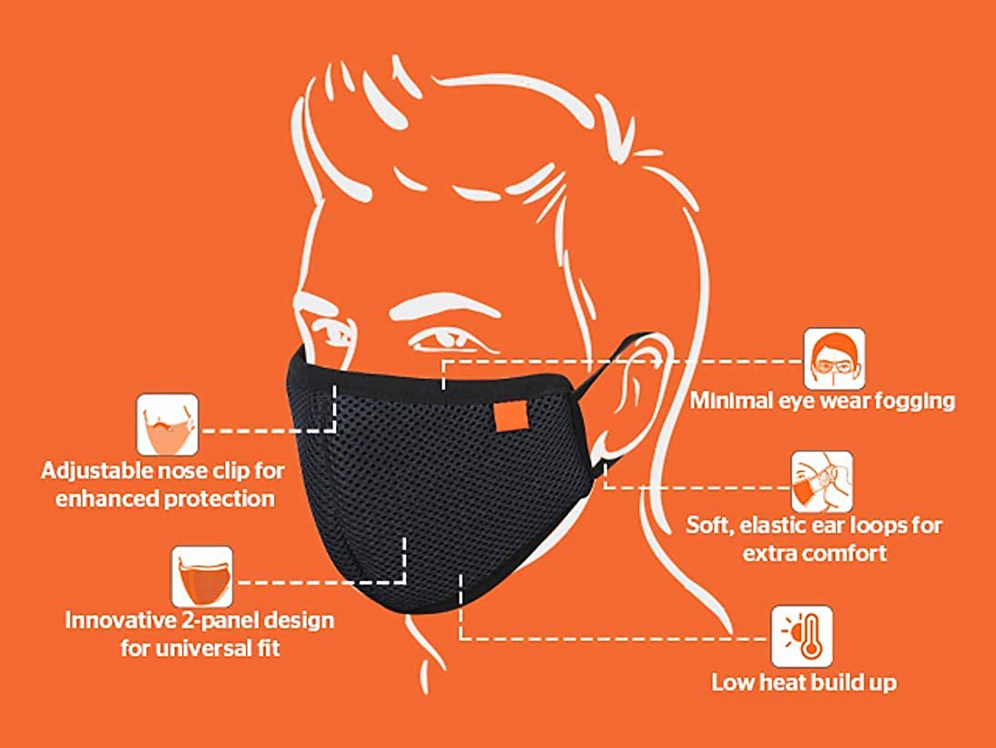 1386 Unisex's Cotton Face Mask (Multicolour) - SkyShopy