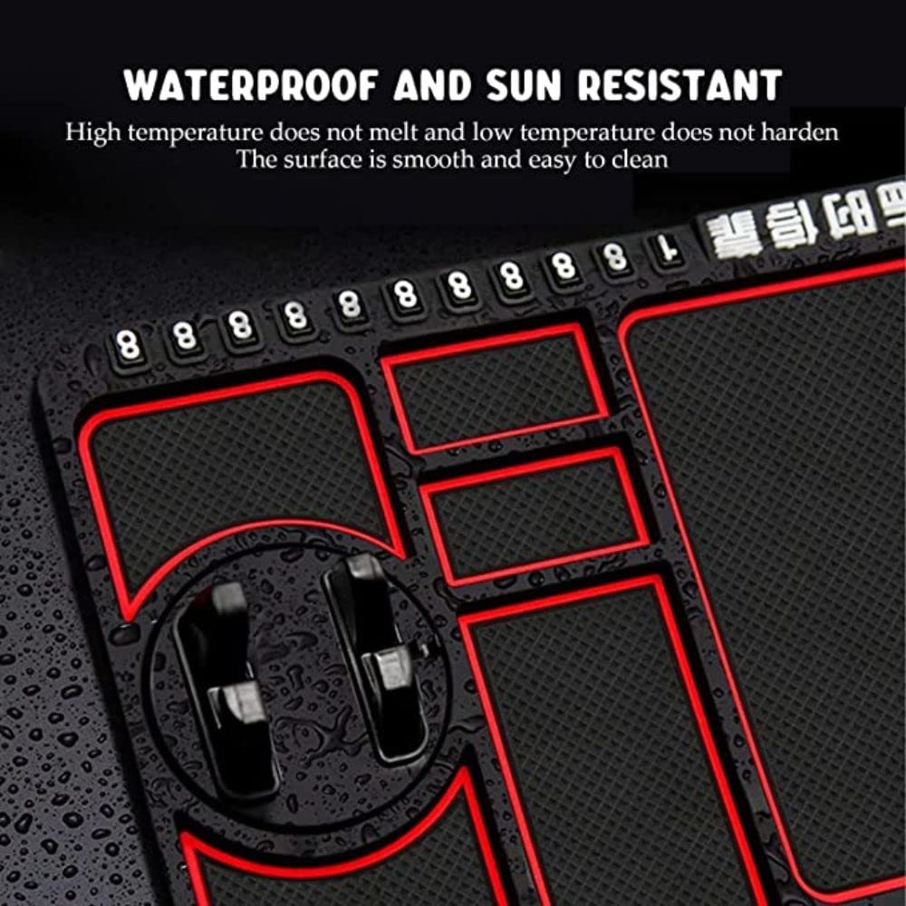 SkyShopy Car Accessories Anti-Slip Car Dashboard Mat & Mobile Phone Holder Mount - Universal Non Slip Sticky Rubber Pad for Smartphone, GPS Navigation, God Idols, Toys, Coins