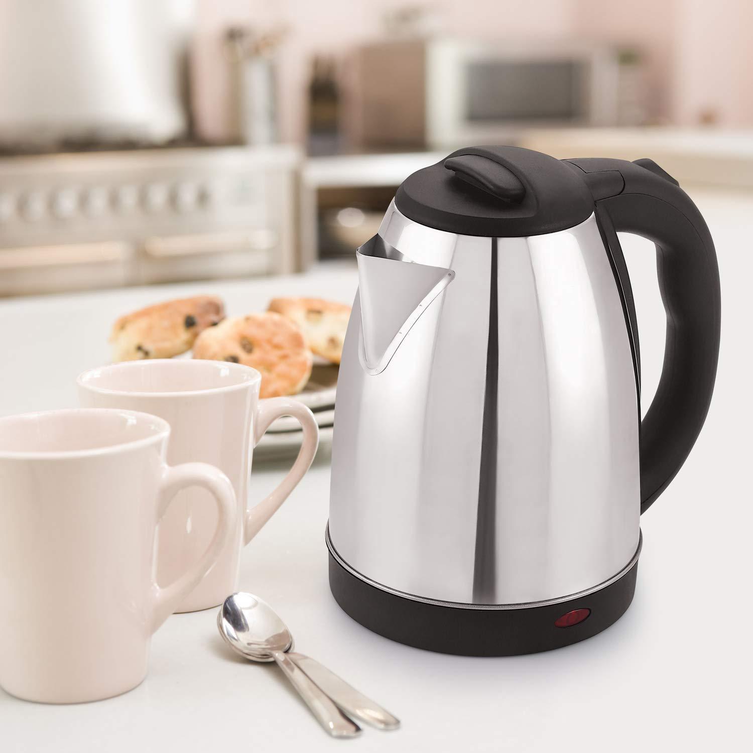 2151 Stainless Steel Electric Kettle with Lid - 2 l - SkyShopy