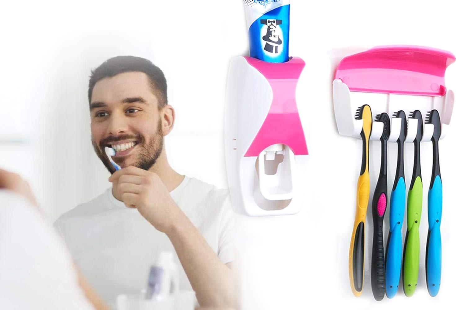 0200 Toothpaste Dispenser & Tooth Brush with Toothbrush - SkyShopy