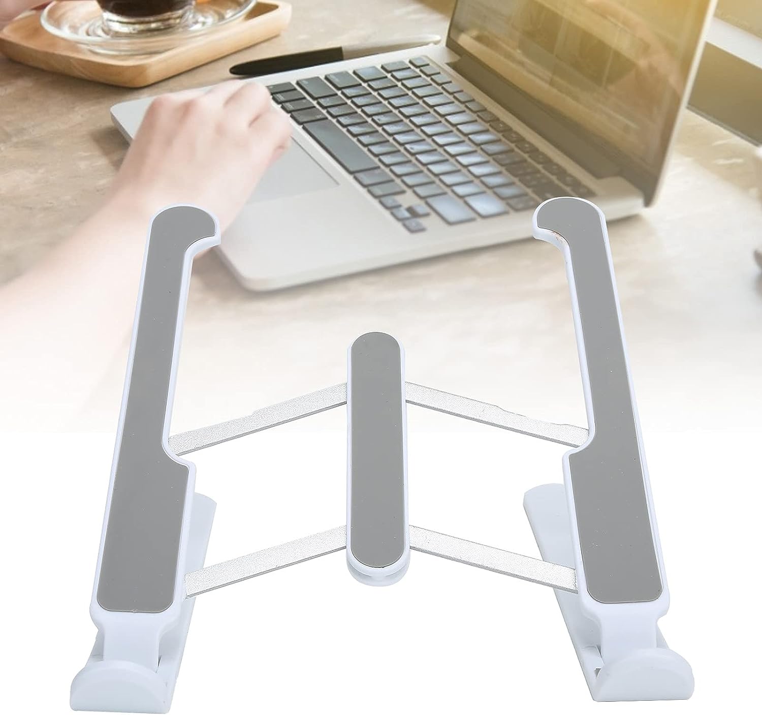1320B ADJUSTABLE LAPTOP STAND HOLDER WITH BUILT-IN FOLDABLE LEGS AND HIGH QUALITY FIBRE
