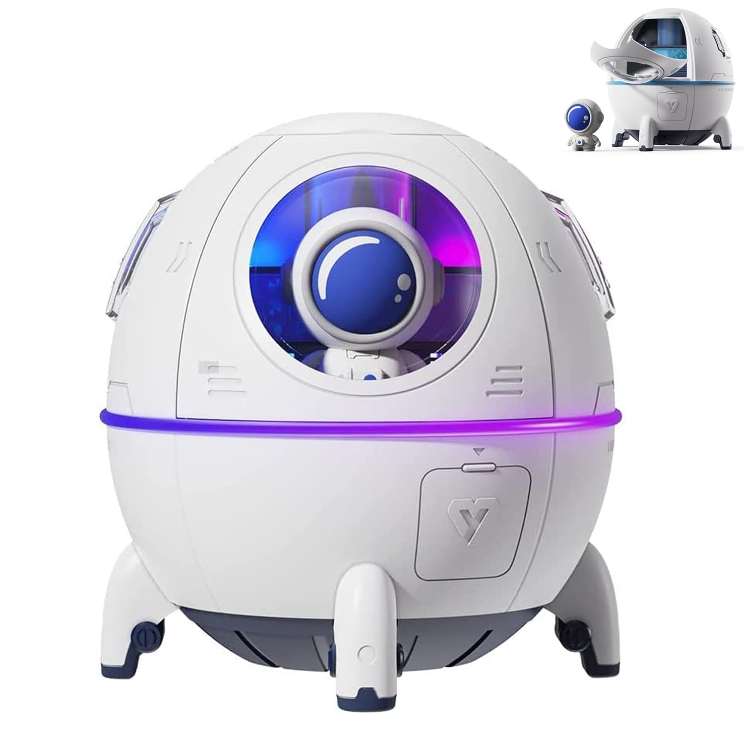 SkyShopy Space Capsule Humidifier, Mini Cute Humidifier, Portable Space Capsule Humidifier, 220ml USB Ultrasonic Quiet Air Humidifiers for Home Car Bedroom Office and Travel