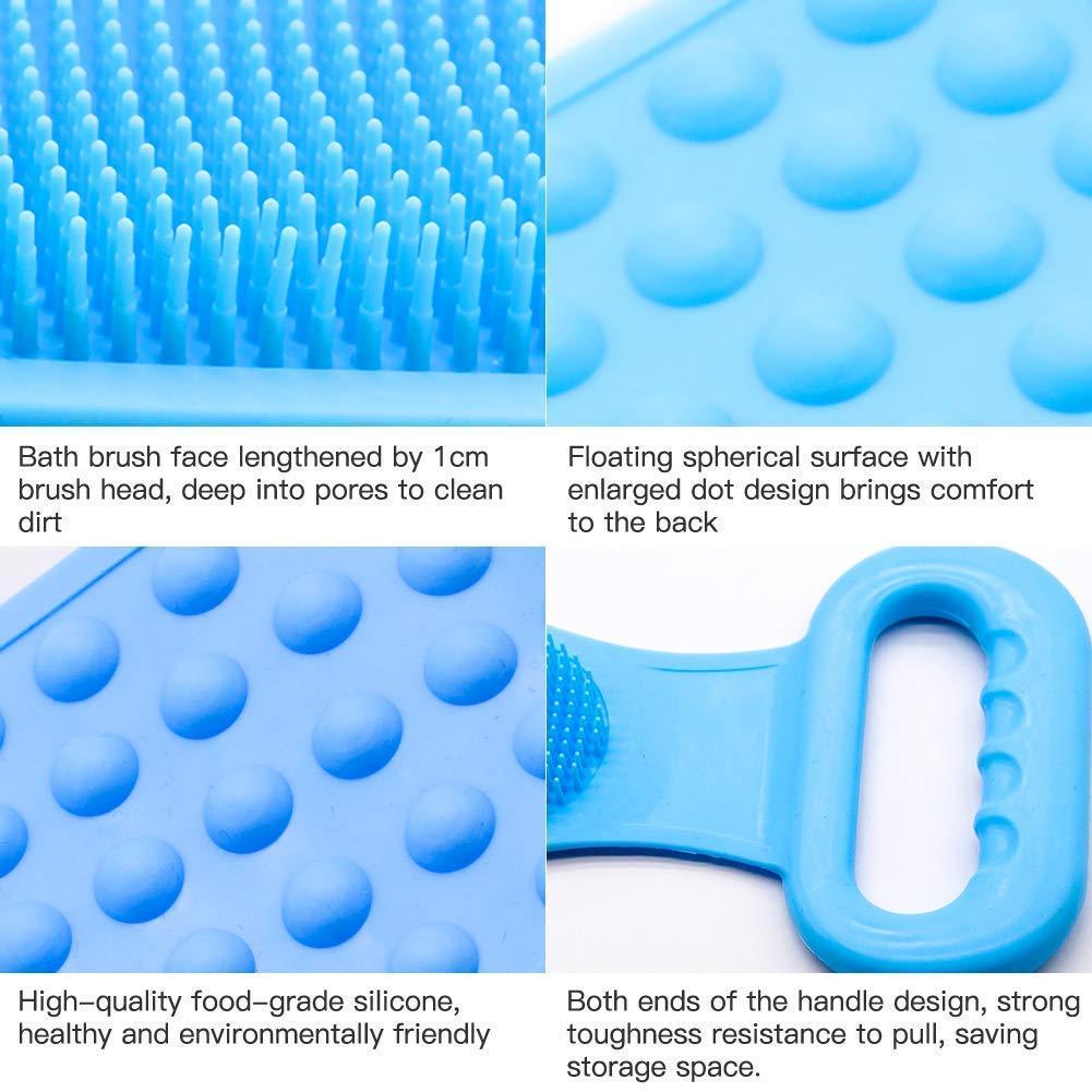1308 Silicone Body Back Scrubber Bath Brush Washer For Dead Skin Removal (With Box) - SkyShopy