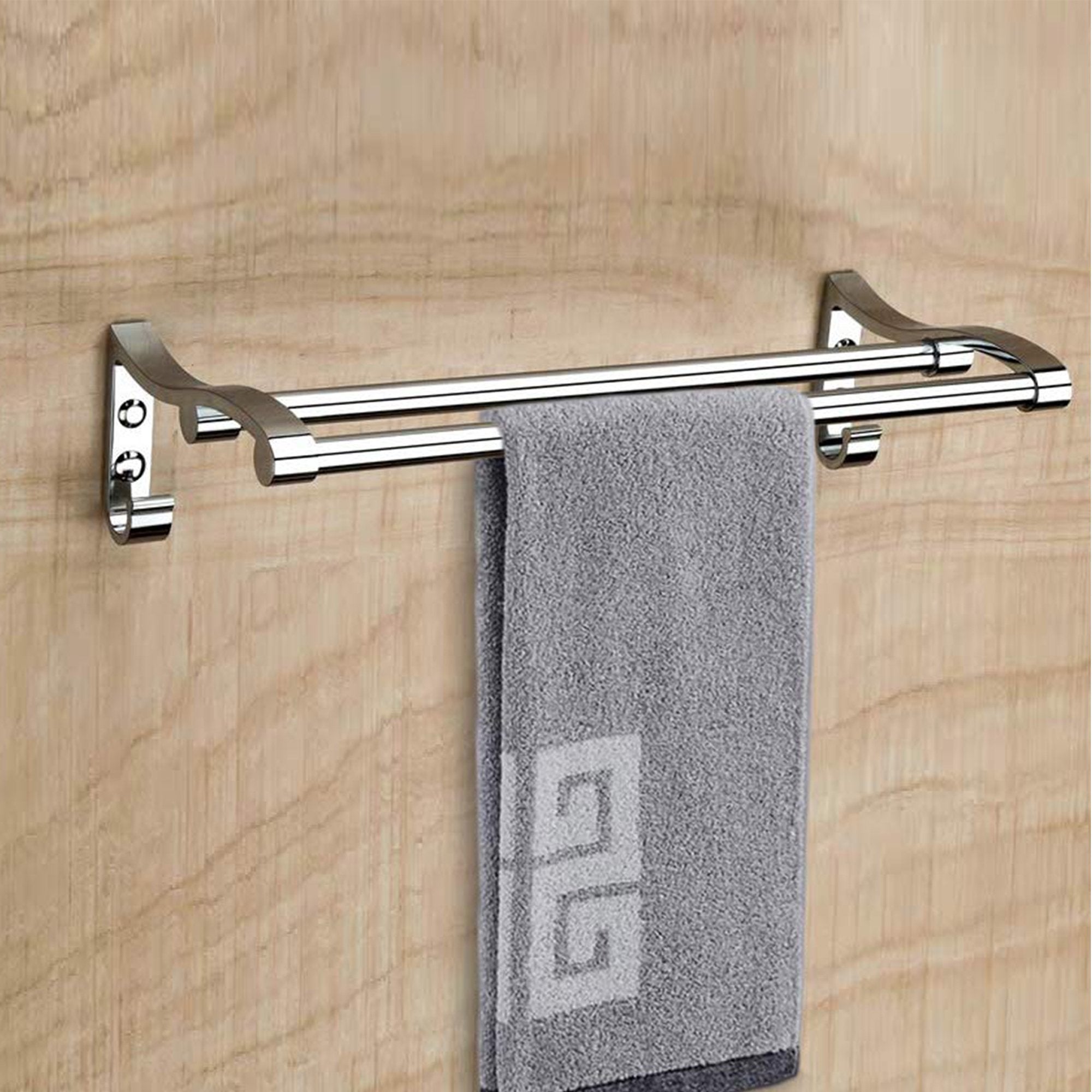 0490 Stainless Steel Towel Rack Cum Towel Bar 24 Inch - SkyShopy