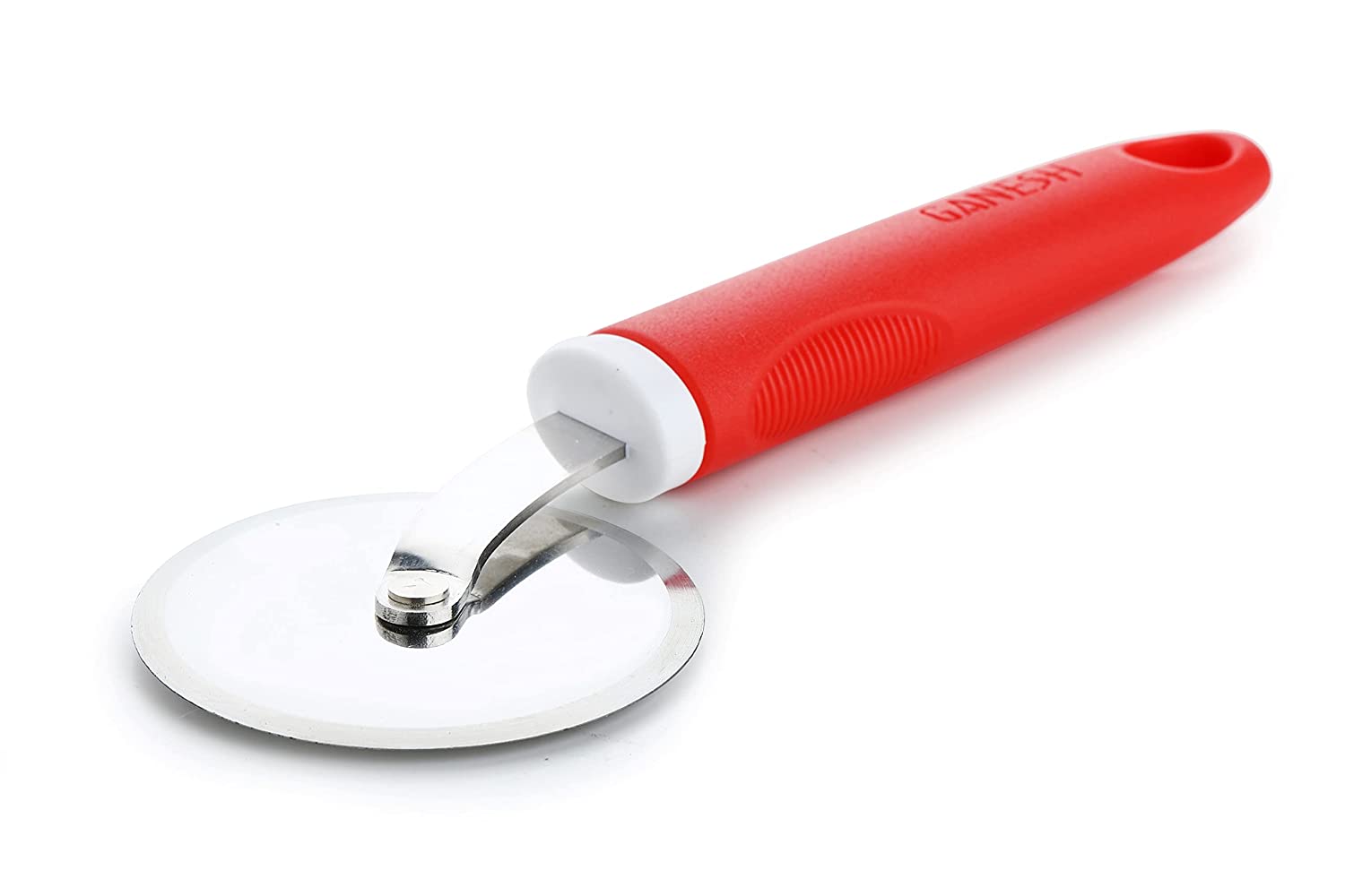 8707 Ganesh PIZZA / PASTRY CUTTER Wheel Pizza Cutter  (Stainless Steel) DeoDap