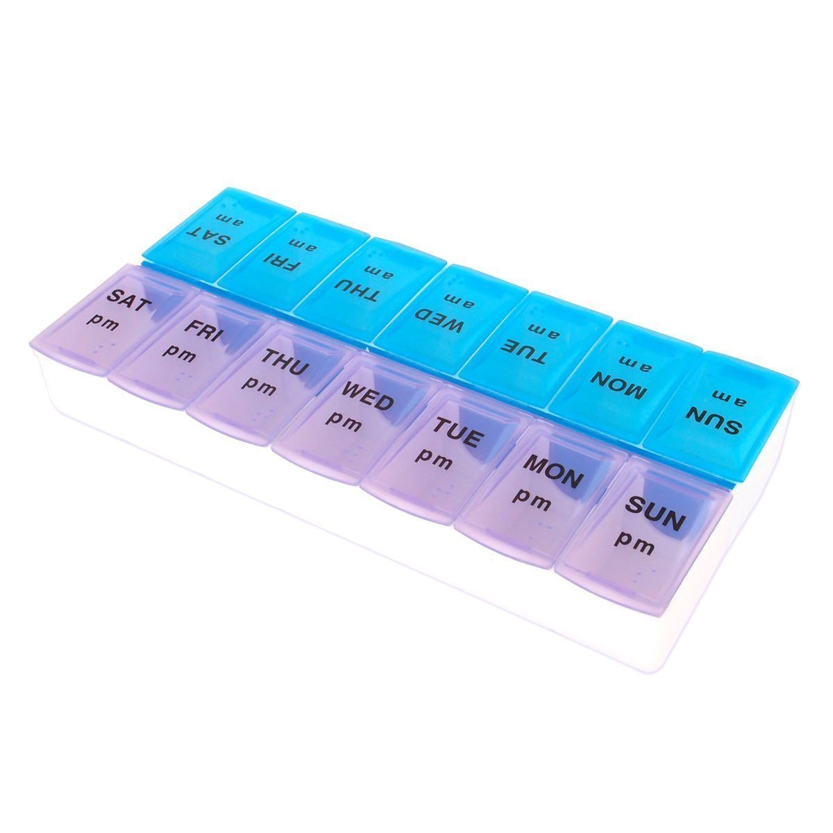 0397 Tablet Pill Organizer Box With Snap Lids - SkyShopy