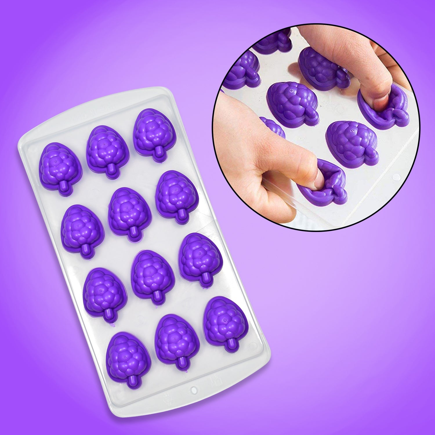 4869 Mix design Ice Trays with Lid for Freezer with Easy to Release Flexible Silicone shape ice cavity. DeoDap