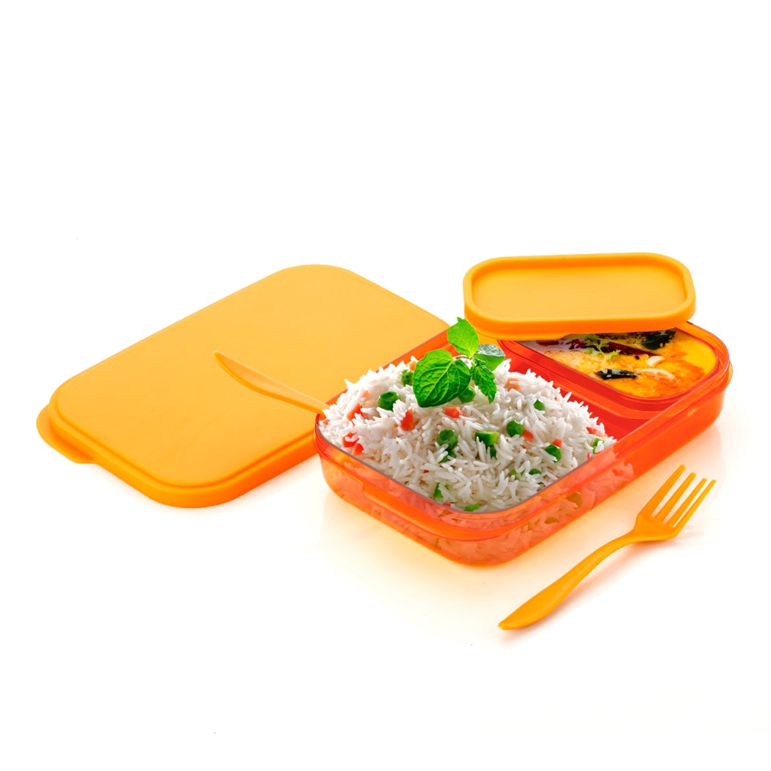 2879 Seal Rectangular 2 Containers Lunch Box DeoDap