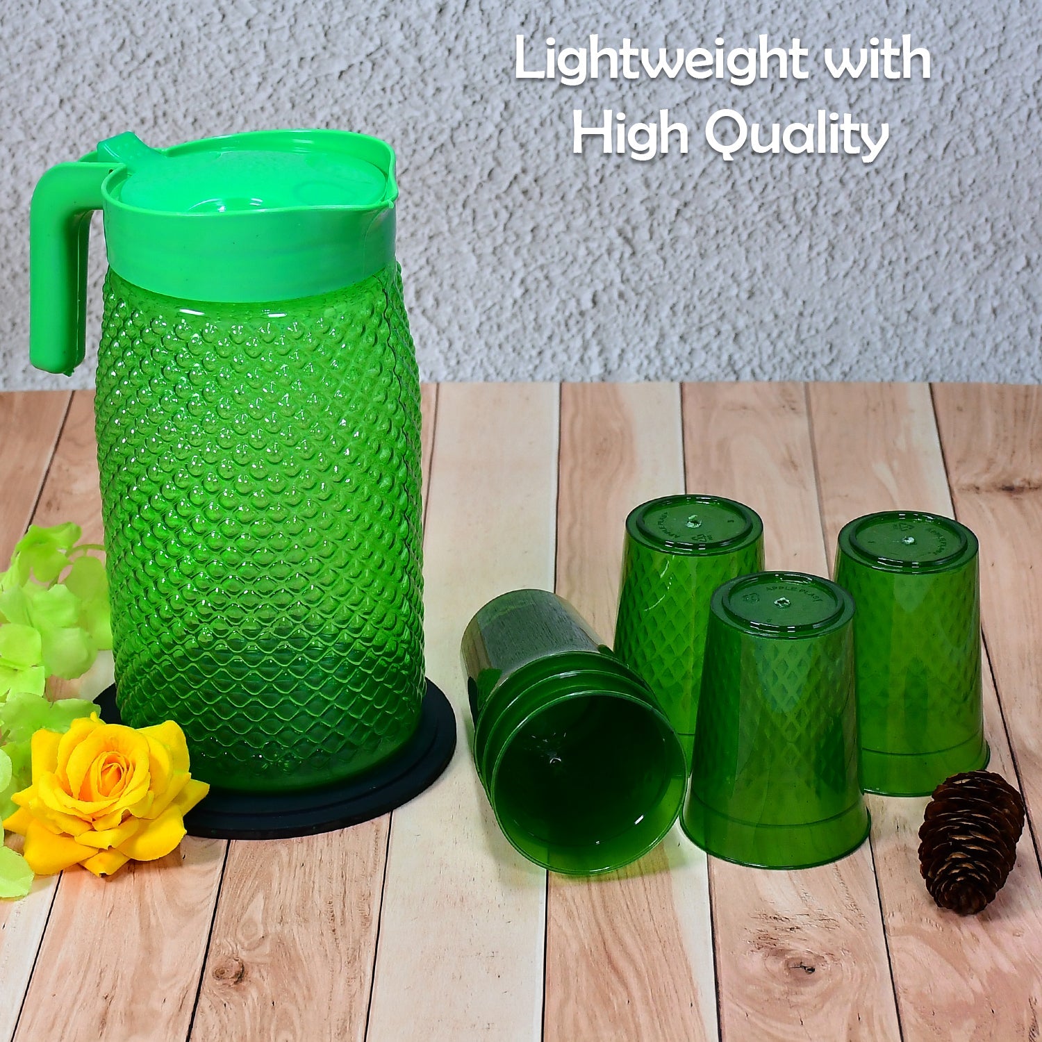 3734 Transparent Unbreakable Lemon Juice Jug Set (Pack of 6) Amd-Deodap