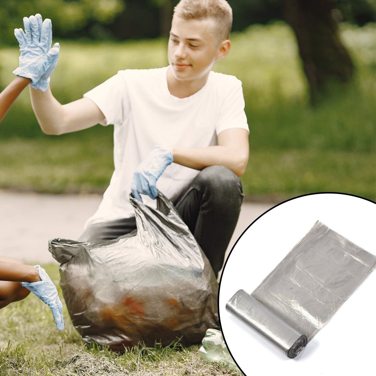 9232 10Roll Garbage Bags/Dustbin Bags/Trash Bags 42x50cm DeoDap