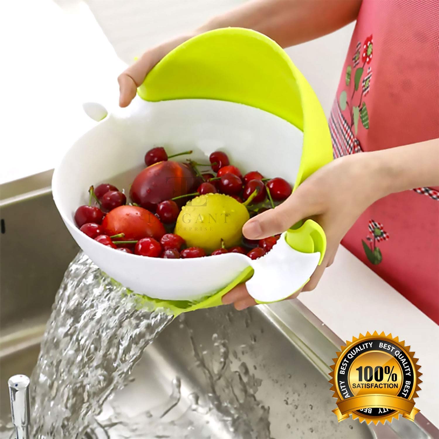 0728 Multifunctional Washing Fruits & Vegetables Basket Strainer and Detachable Drain Basket Bowl - SkyShopy