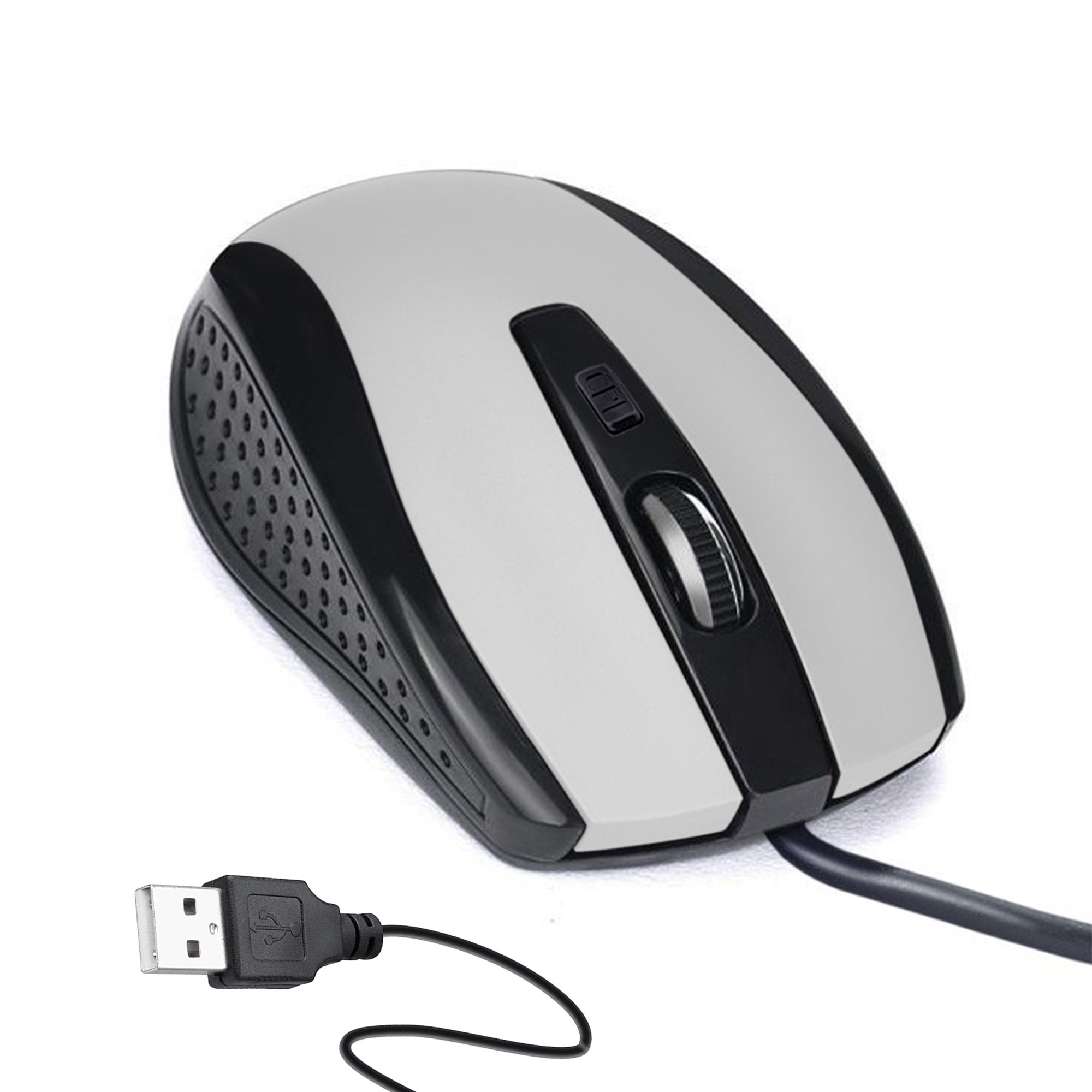 1423 Wired Mouse for Laptop and Desktop Computer PC With Faster Response Time (Silver) - SkyShopy