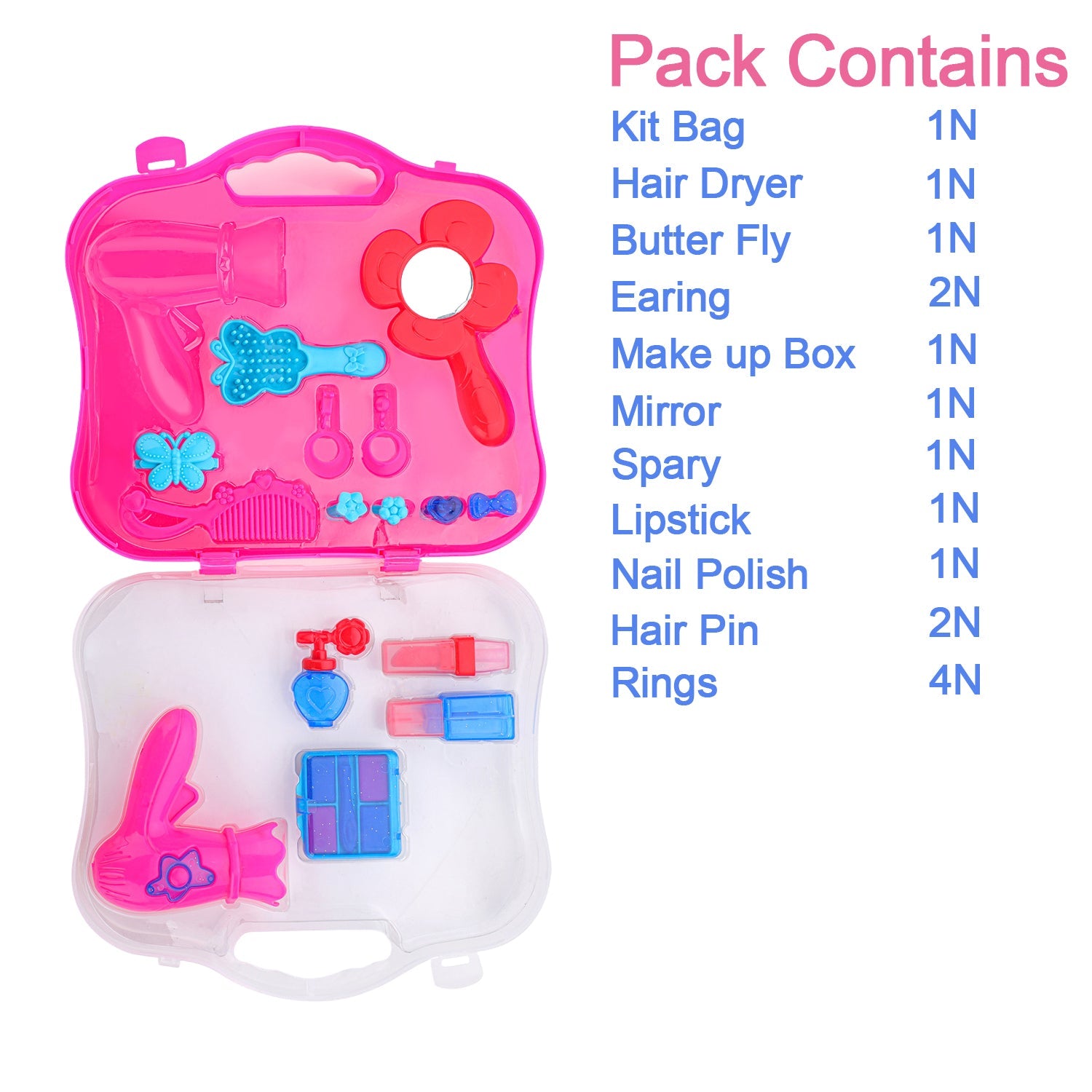8096 Beauty Toy Set, Girls Makeup Kit Pretend & Play Beauty Salon Makeup Kit with a Beauty Suitcase DeoDap