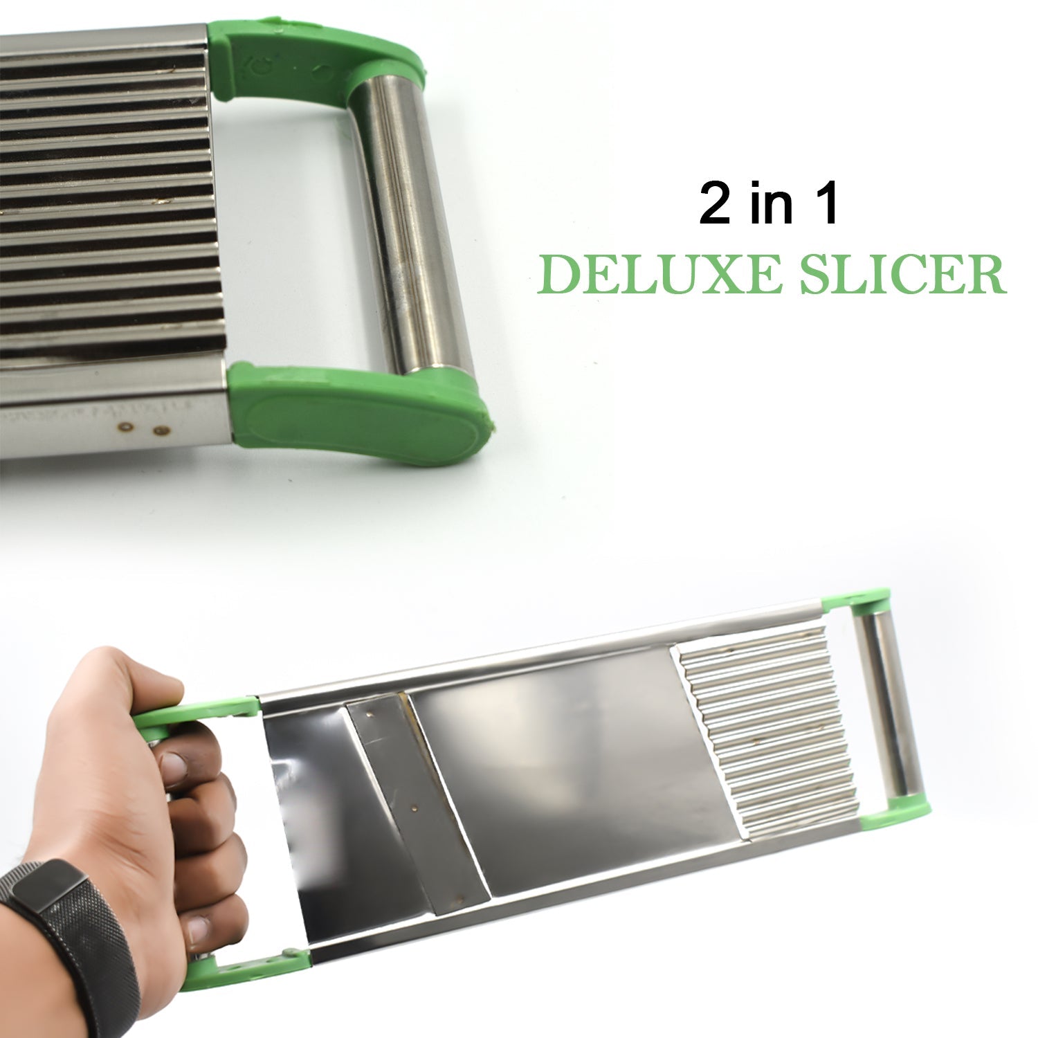 2688 2 in 1 Potato Slicer used in all kinds of household kitchen purposes for cutting and slicing of potatoes.