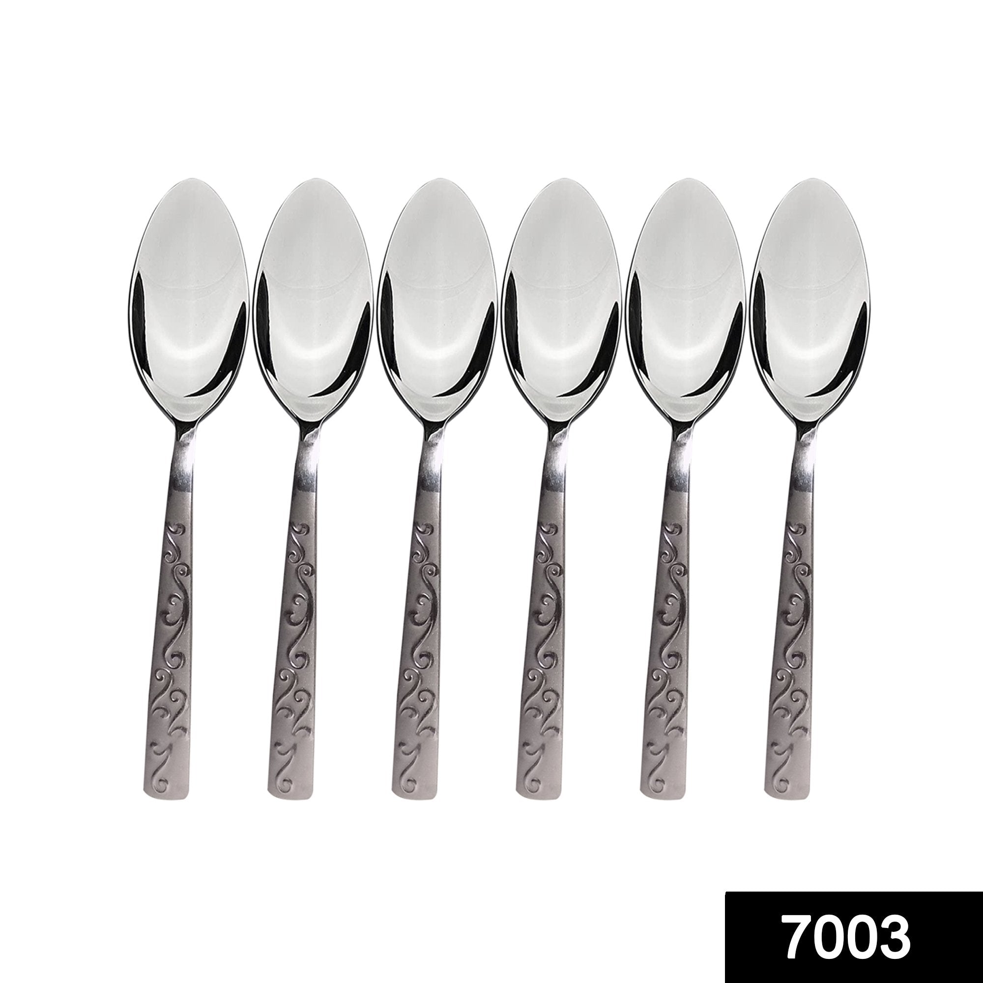 7003 Stainless Steel Small Spoon for Home/Kitchen (Set of 6) - SkyShopy