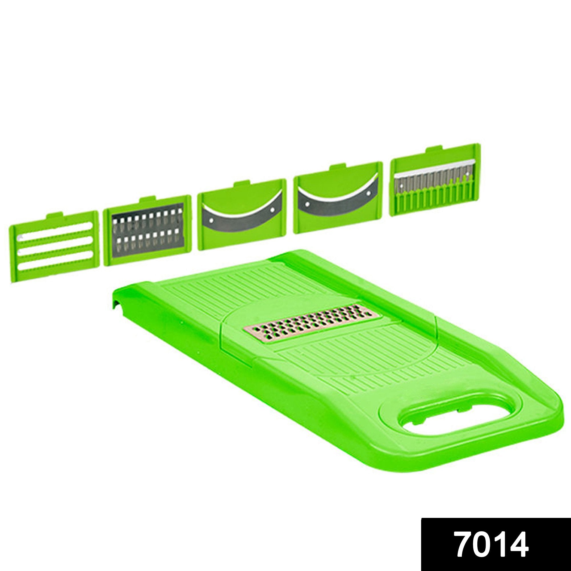 7014 Plastic 6 In 1 Vegetable Slicer Cutter (Multicolour) - SkyShopy