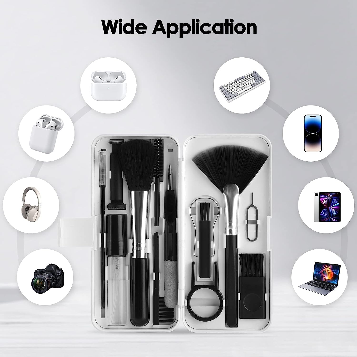 SkyShopy 18 in 1 Electronic Cleaner Kit with 3 in 1 Cleaning Pen,Laptop Screen Keyboard Cleaning Kit,Computer Cleaning Kit, 18-in-1 Cleaning Kit for Gadgets, Airpods, Mobile, Tablet, Laptop, Computer