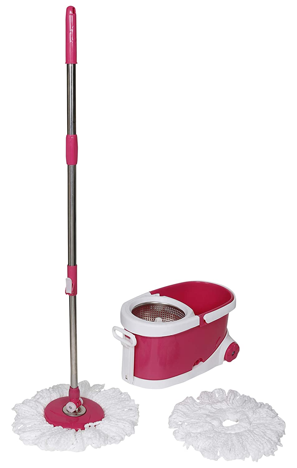 0837 Spin Bucket Mop with Refills for All Type of Floors - SkyShopy