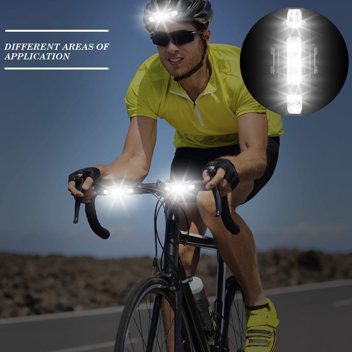 1560 Rechargeable Bicycle Front Waterproof LED Light (White) - SkyShopy