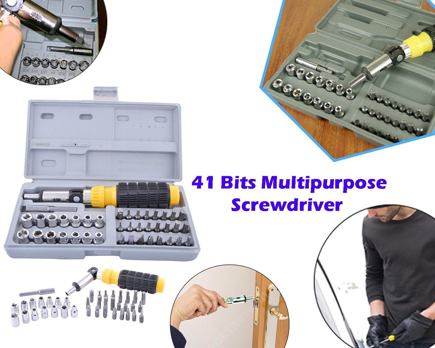 0423 Socket and Screwdriver Tool Kit Accessories (41 pcs) - SkyShopy
