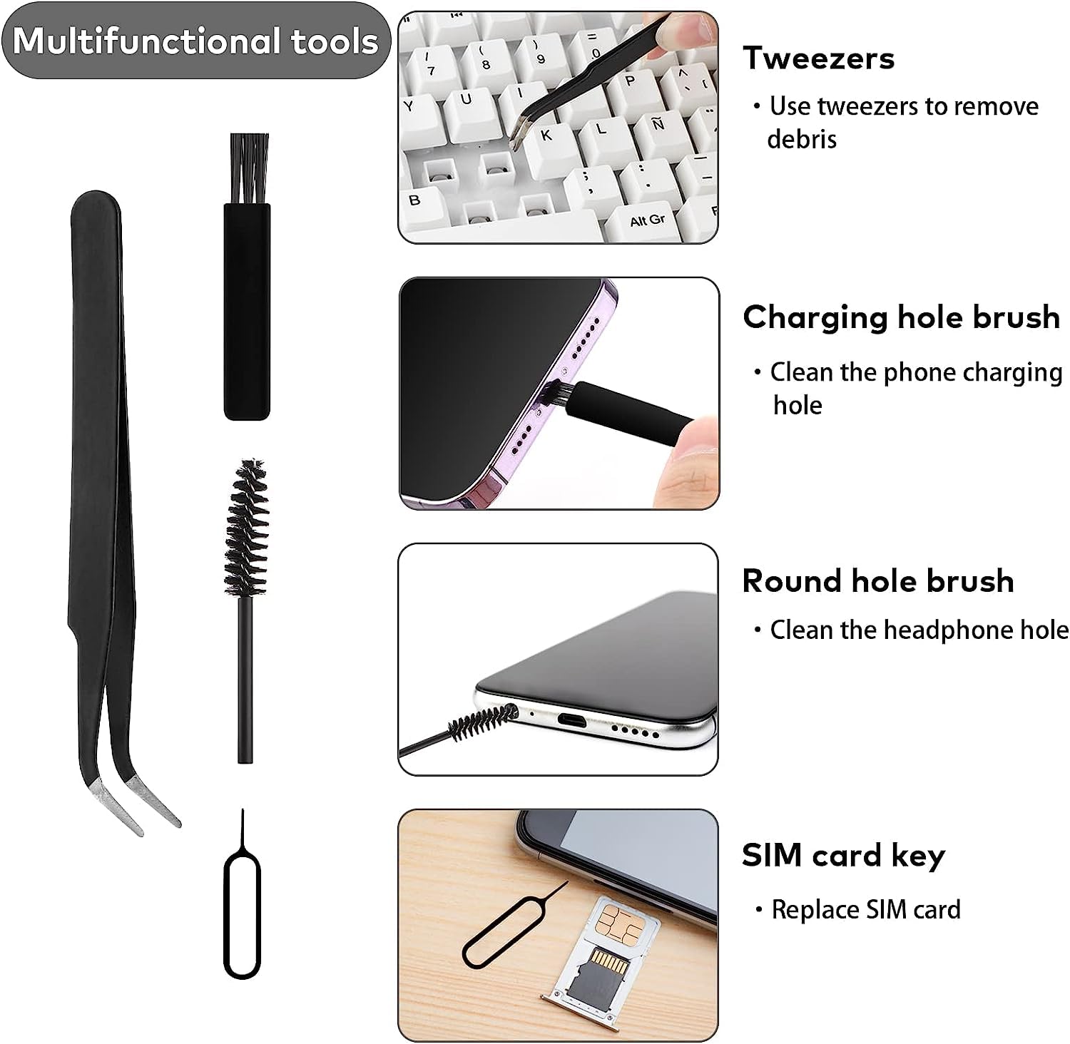 SkyShopy 18 in 1 Electronic Cleaner Kit with 3 in 1 Cleaning Pen,Laptop Screen Keyboard Cleaning Kit,Computer Cleaning Kit, 18-in-1 Cleaning Kit for Gadgets, Airpods, Mobile, Tablet, Laptop, Computer