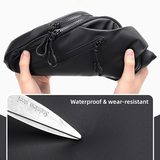 SkyShopy Men's Chest Bag Shoulder Bag Messenger Sports Backpack Water Resistant Usb Charging Port Shoulder Sling Bag