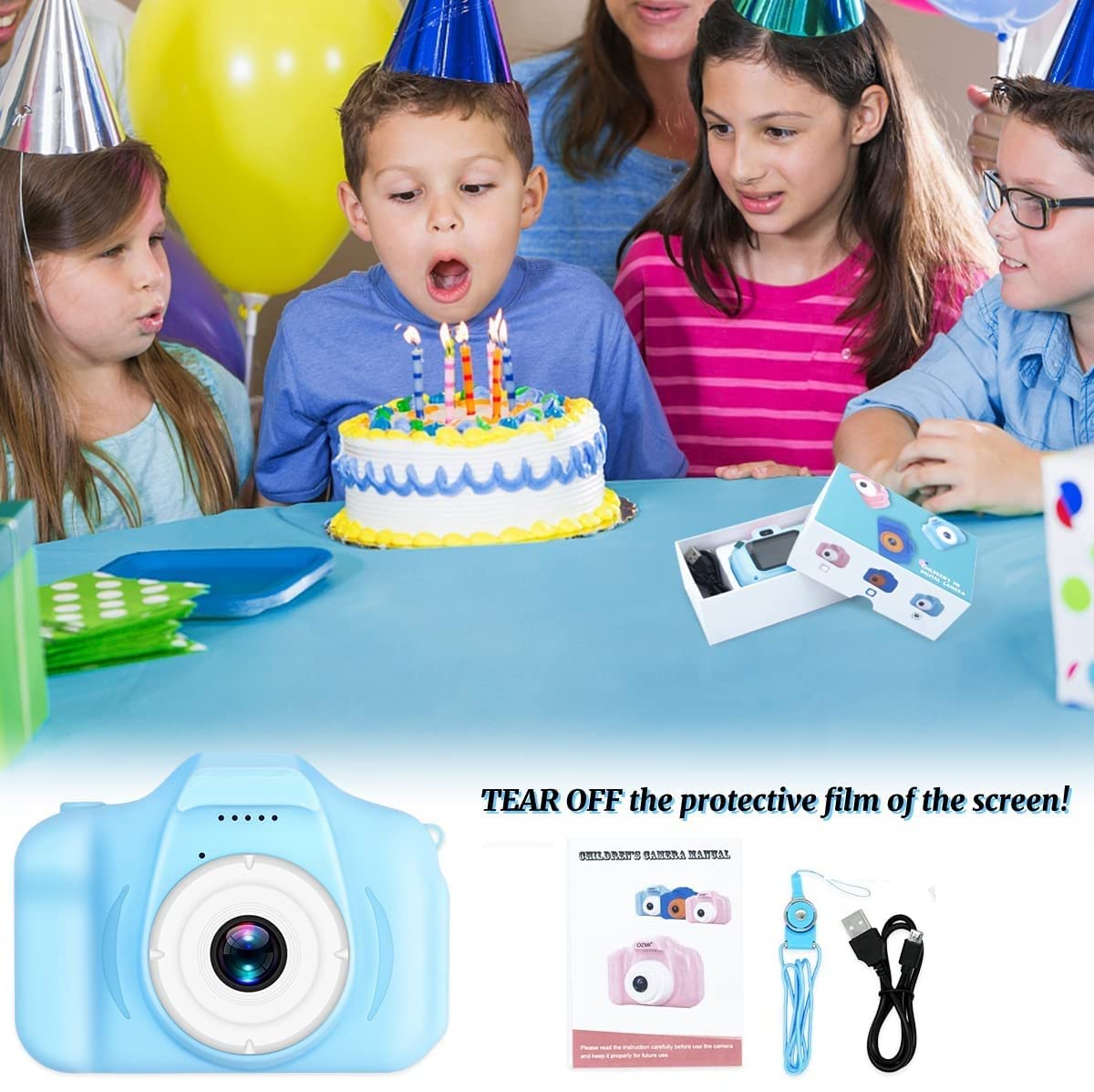 Digital Photo Camera - Multicolor Mini Video Recorder Camera - Portable Action Toy Camera for Kids - Perfect Birthday Gifting Item, Toys for Kids