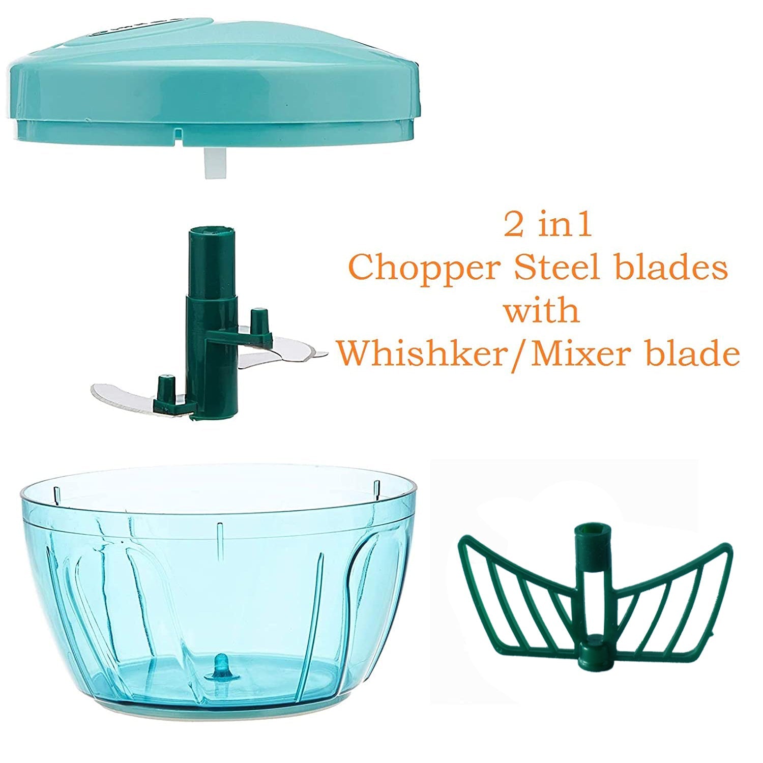 2904 Plastic Compact Vegetable Chopper (450ml) DeoDap