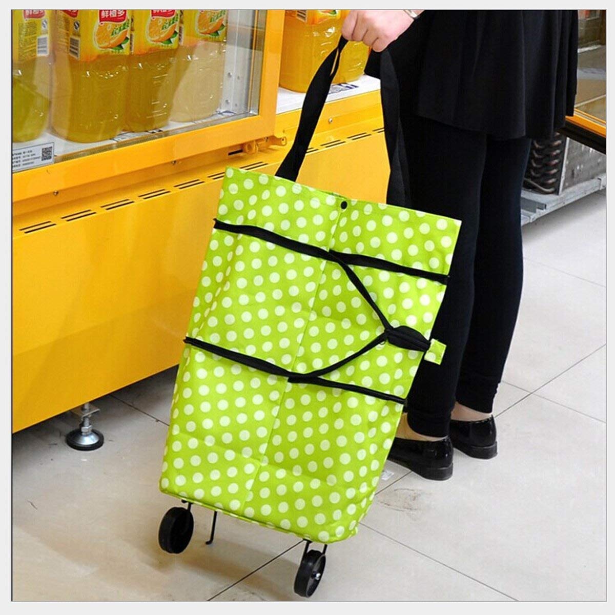 1652 Folding Cart Bags Trolley Shopping Bag For Travel Luggage - SkyShopy