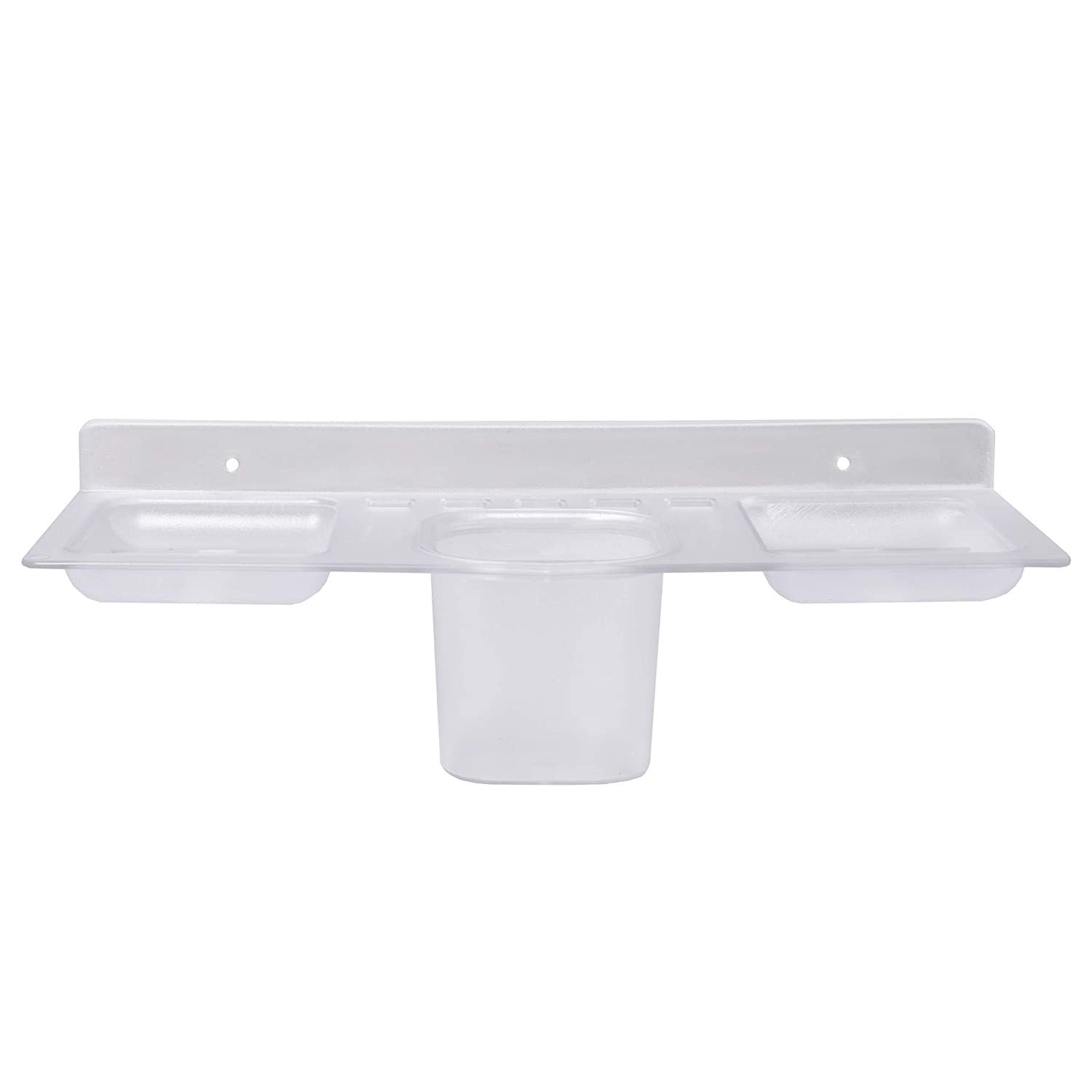 0756_ABS Plastic 4 in 1 Multipurpose Kitchen/Bathroom Shelf/Paste-Brush Stand/Soap Stand/Tumbler Holder/Bathroom Accessories - SkyShopy