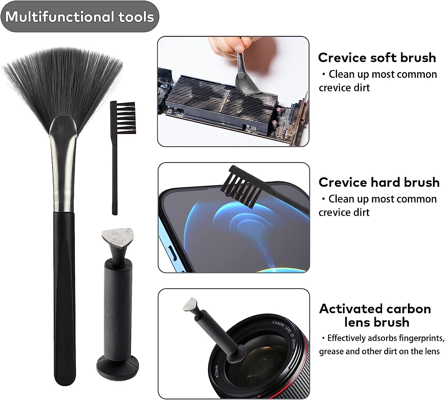 SkyShopy 18 in 1 Electronic Cleaner Kit with 3 in 1 Cleaning Pen,Laptop Screen Keyboard Cleaning Kit,Computer Cleaning Kit, 18-in-1 Cleaning Kit for Gadgets, Airpods, Mobile, Tablet, Laptop, Computer